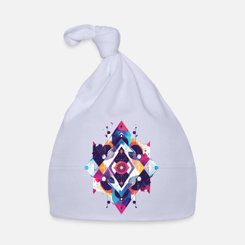 Graphisme graphique Mandala Géométrie Colorée Formes Colorées Bonnet bio Bébé