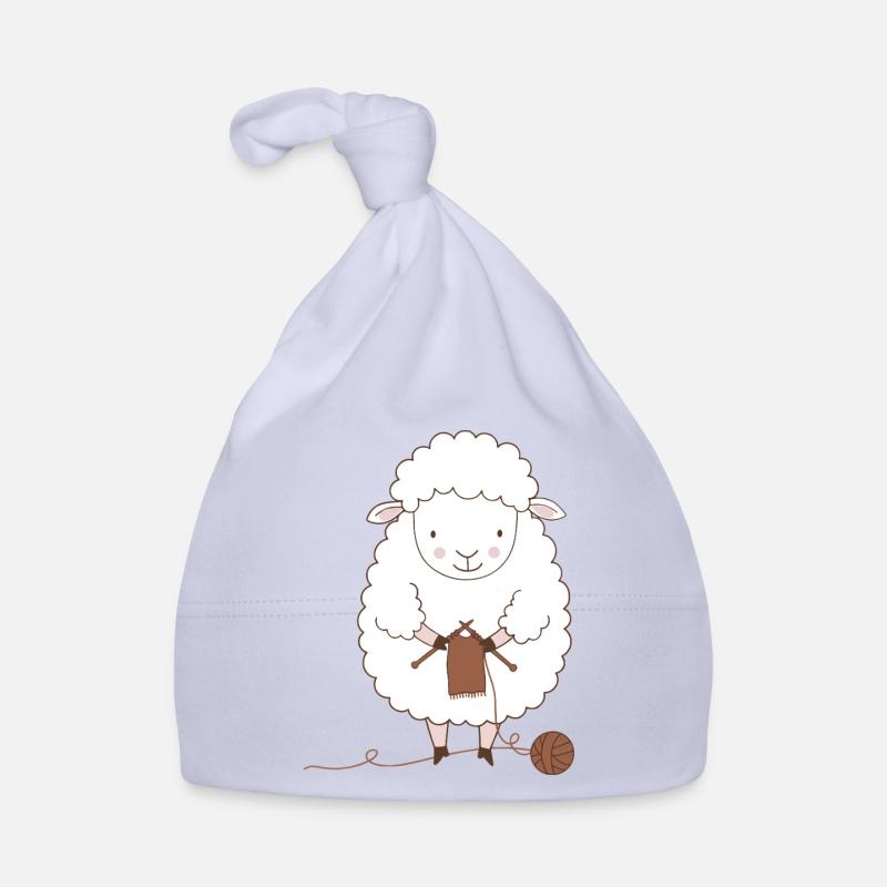 Schafstricker-Wolle und Nadeln Baby Bio-Mütze