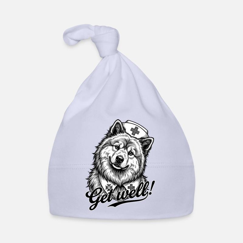 Eurasier | Infirmière | Rétablissement - Bonnet bio Bébé - ciel
