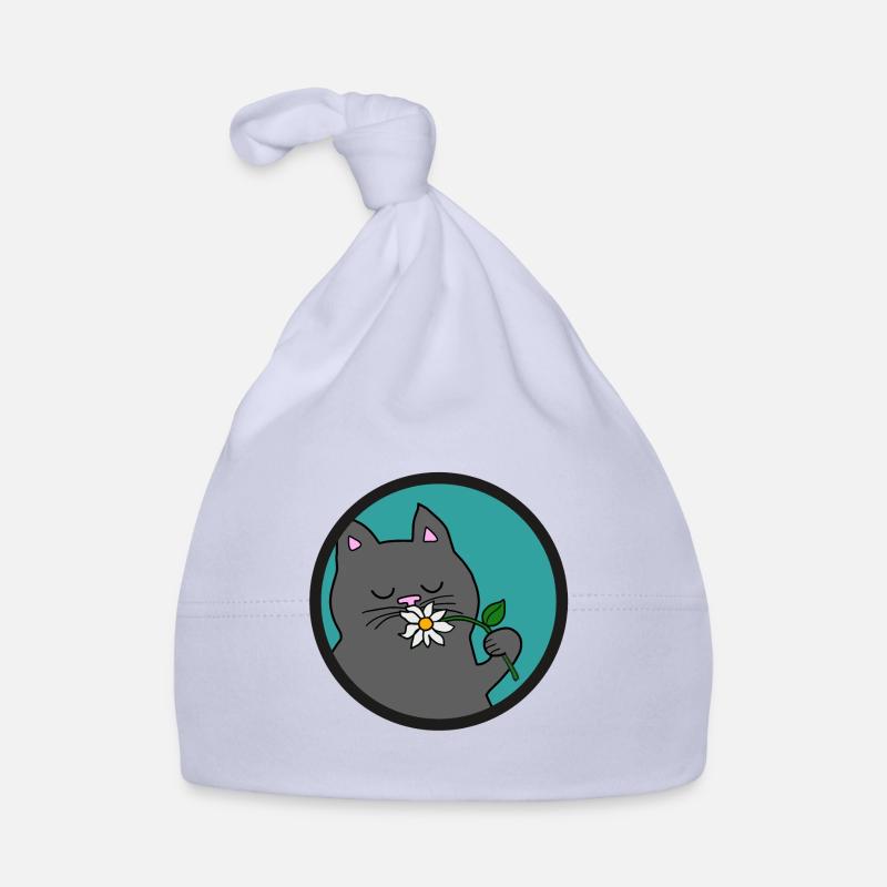 Graue Sommer Katze Baby Bio-Mütze