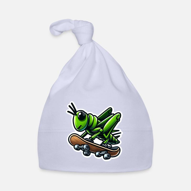 Grasshopper en skateboard Bonnet bio Bébé