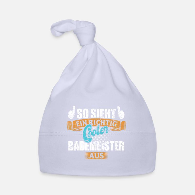 So sieht ein richtig cooler Bademeister aus Baby Bio-Mütze