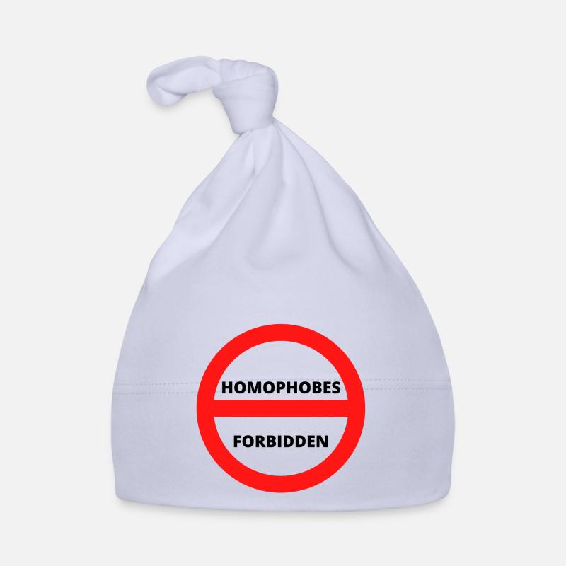 HOMOPHOBES FORBIDDEN - Bonnet bio Bébé - ciel