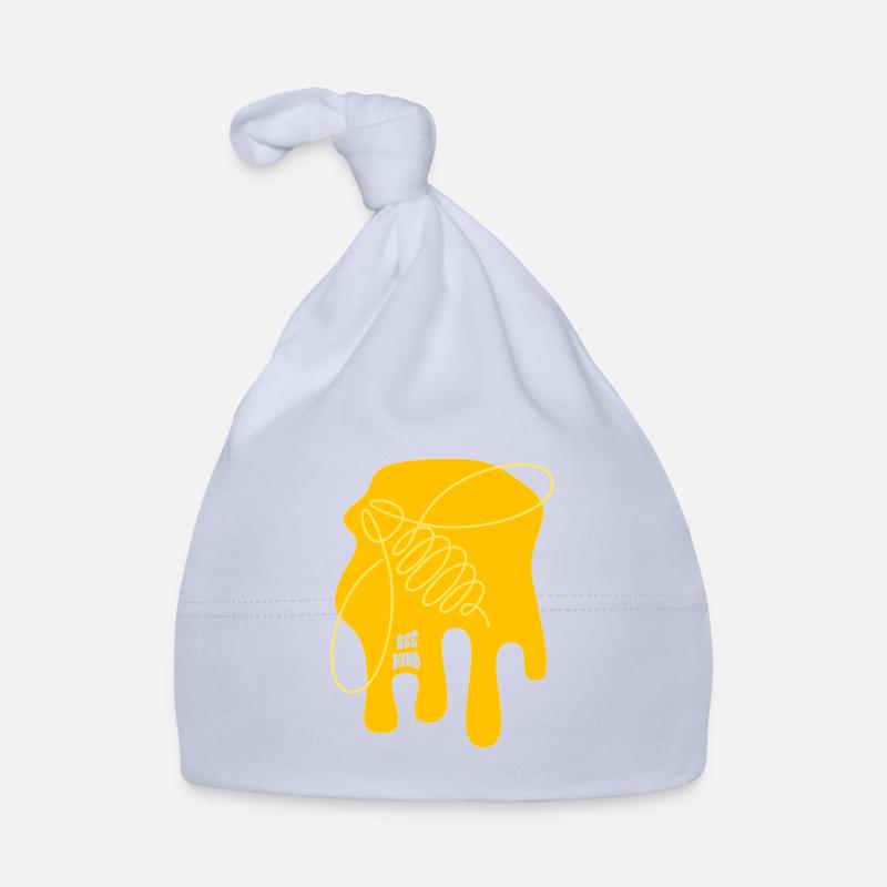 Be nice - Bee - abstract - Graphic Art Organic Baby Cap