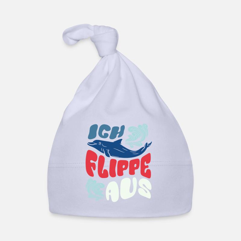 Ich flippe aus - Ironie - Delphin - Spruch Baby Bio-Mütze