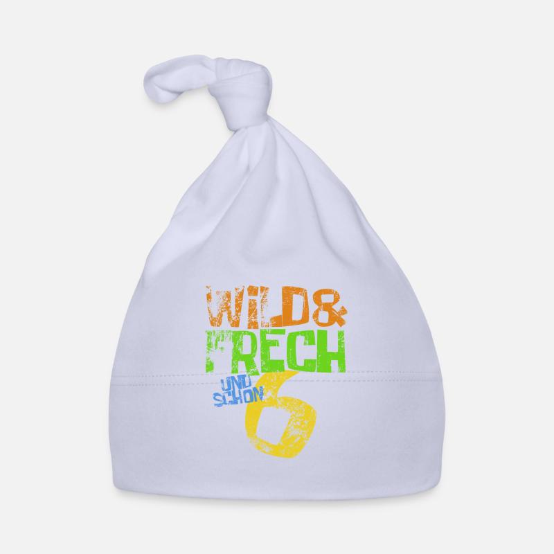 Wild & frech und schon 6 Geburtstag Geschenk Baby Bio-Mütze