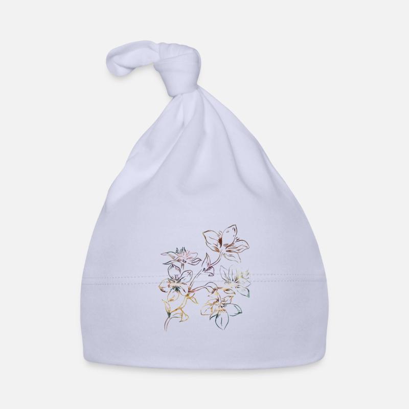 wunderschöne Blumen - Baby Bio-Mütze - Sky