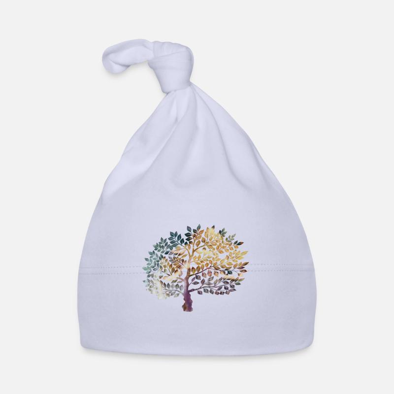 arbre de la vie - Bonnet bio Bébé - ciel
