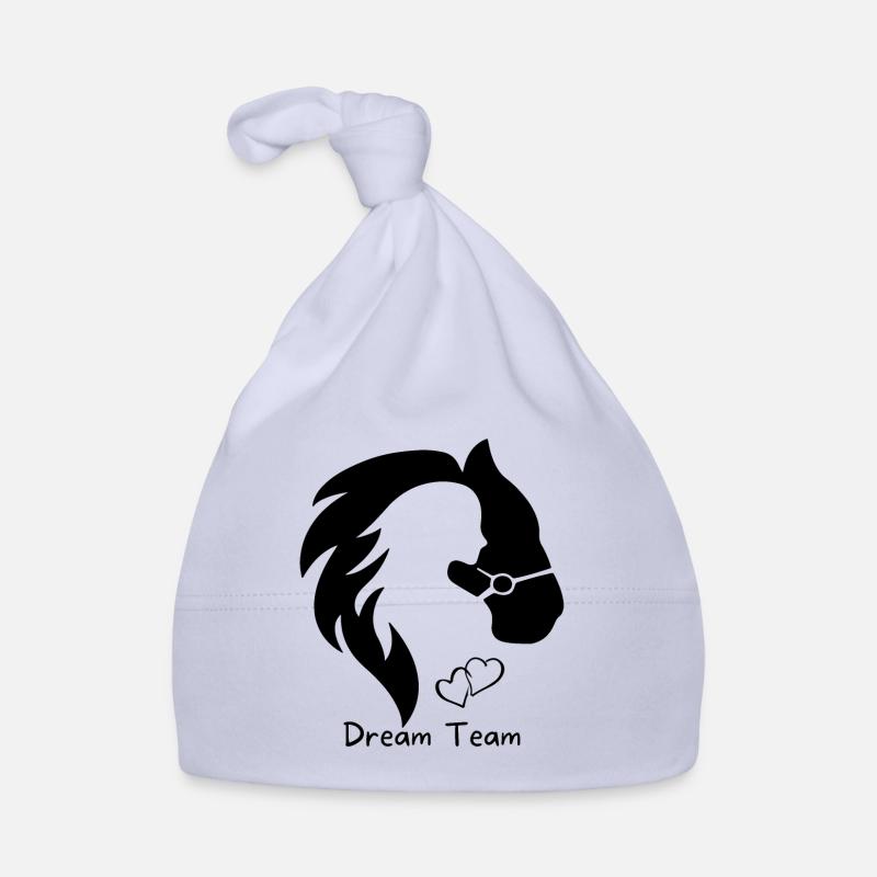 Pferd mit Mädchen Baby Bio-Mütze