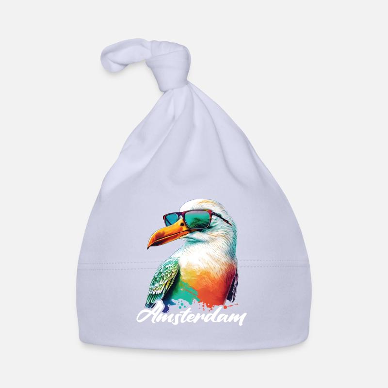 Amsterdam Pays-Bas Mouette de vacances avec lunettes de soleil Bonnet bio Bébé