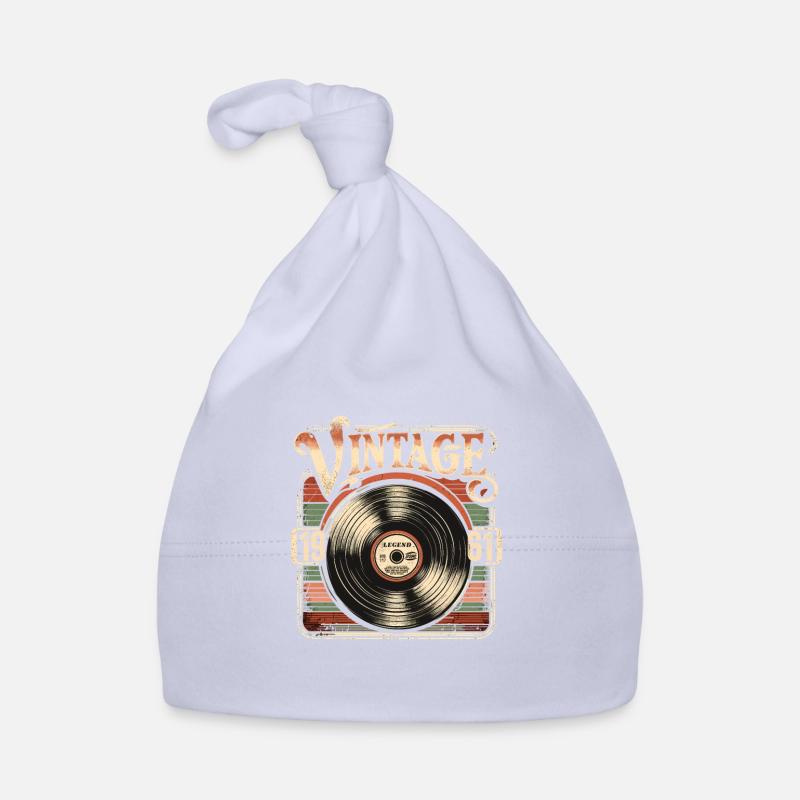 Retro Vinyl Vintage Legend 1961 Geburtstag Baby Bio-Mütze