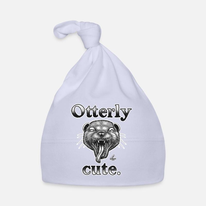 Handlettering „Otterly cute“ Baby Bio-Mütze