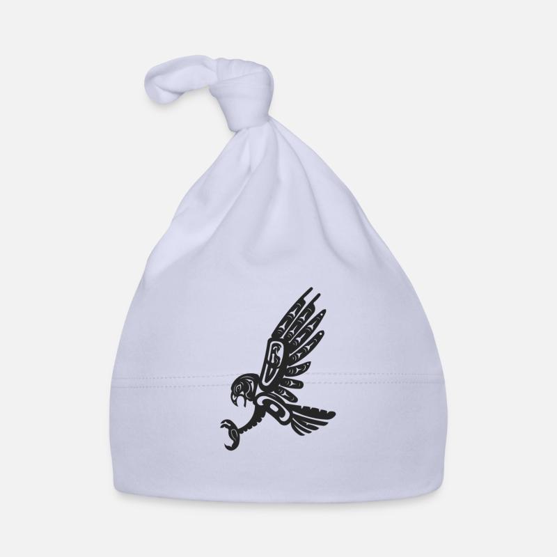 Totem hawk black Organic Baby Cap