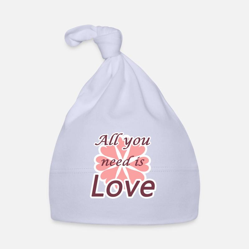 Tout ce dont tu as besoin c'est de l'amour Bonnet bio Bébé