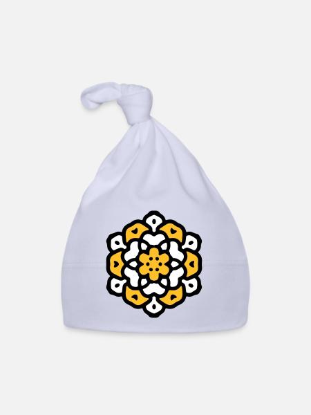 Flower Flower Mandala - Organic Baby Cap - sky - Front