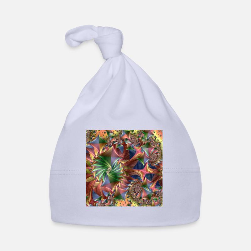 Diamond pattern colorful - Organic Baby Cap - sky