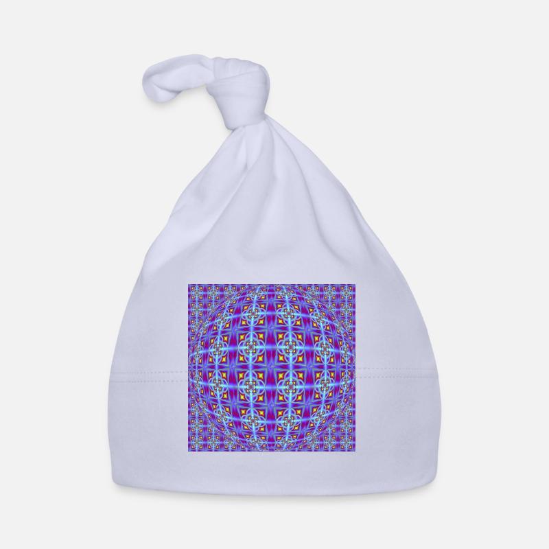 FRACTAL PATTERN LIGHT OP ART - Organic Baby Cap - sky