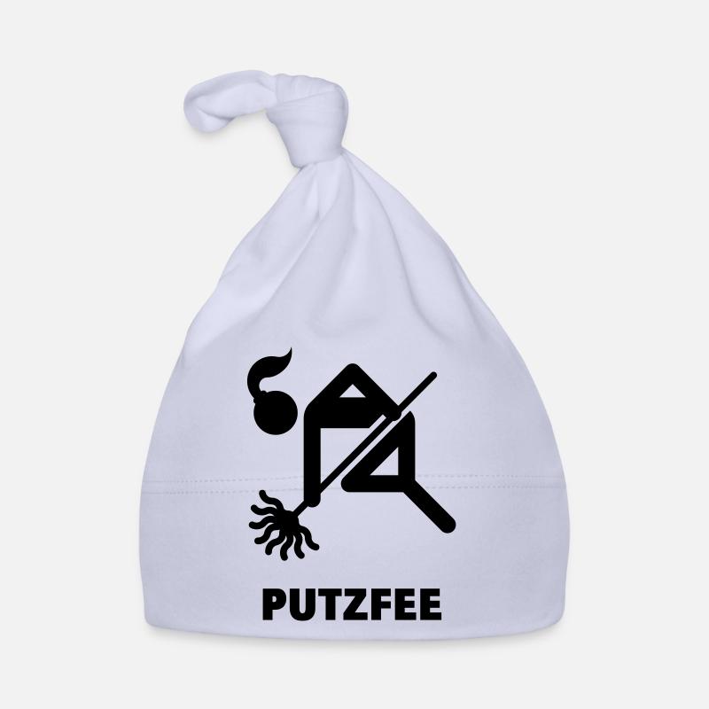 Putzfee / Putzfrau - Baby Bio-Mütze - Sky