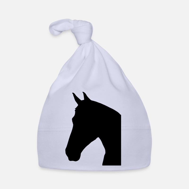 Tête de cheval SMILE - Bonnet bio Bébé - ciel