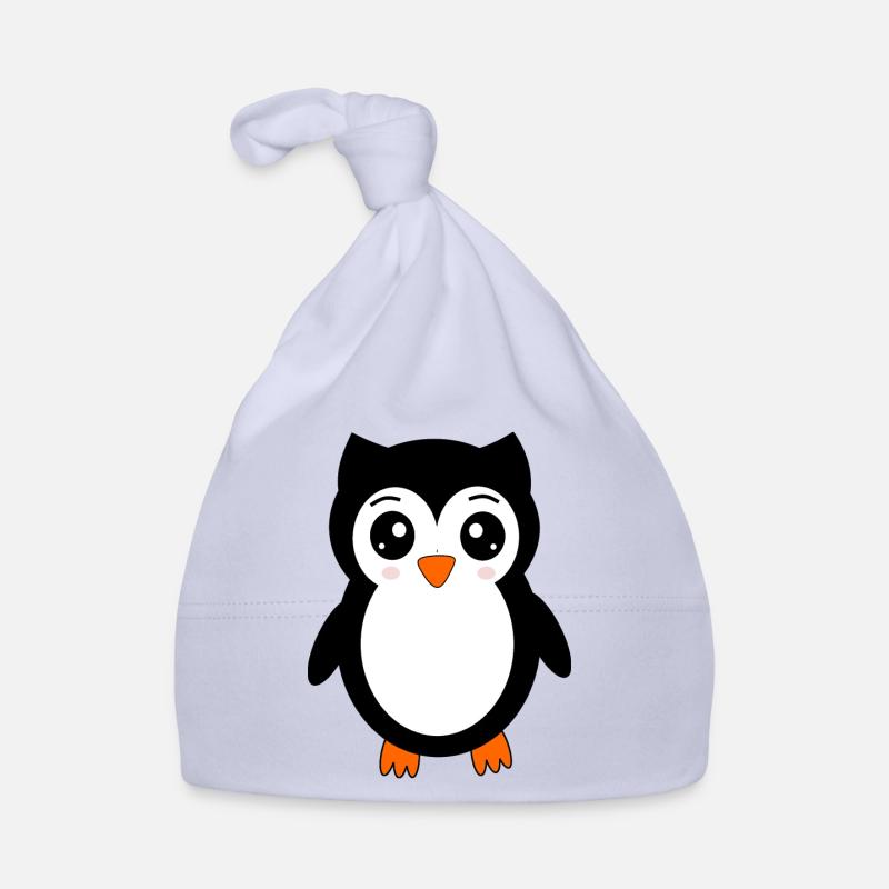 Eule schwarz Vogel Vögelchen Tiere Geschenk - Baby Bio-Mütze - Sky
