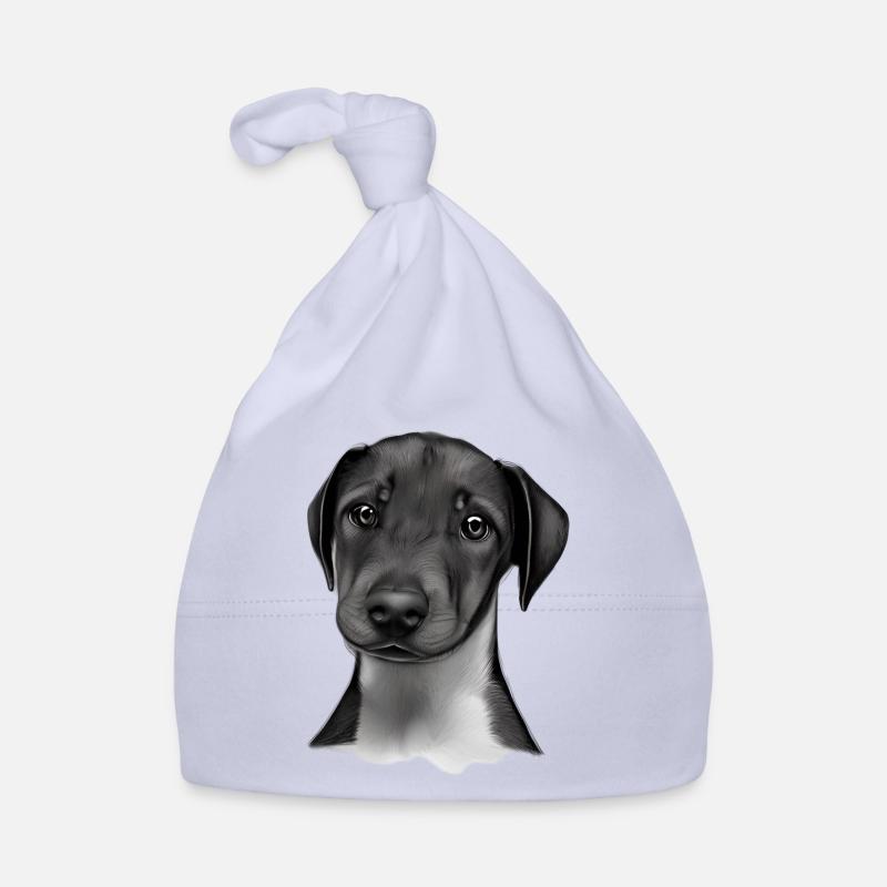 Dobermann Dobermannwelpe Hund Dobermanntrainer Baby Bio-Mütze