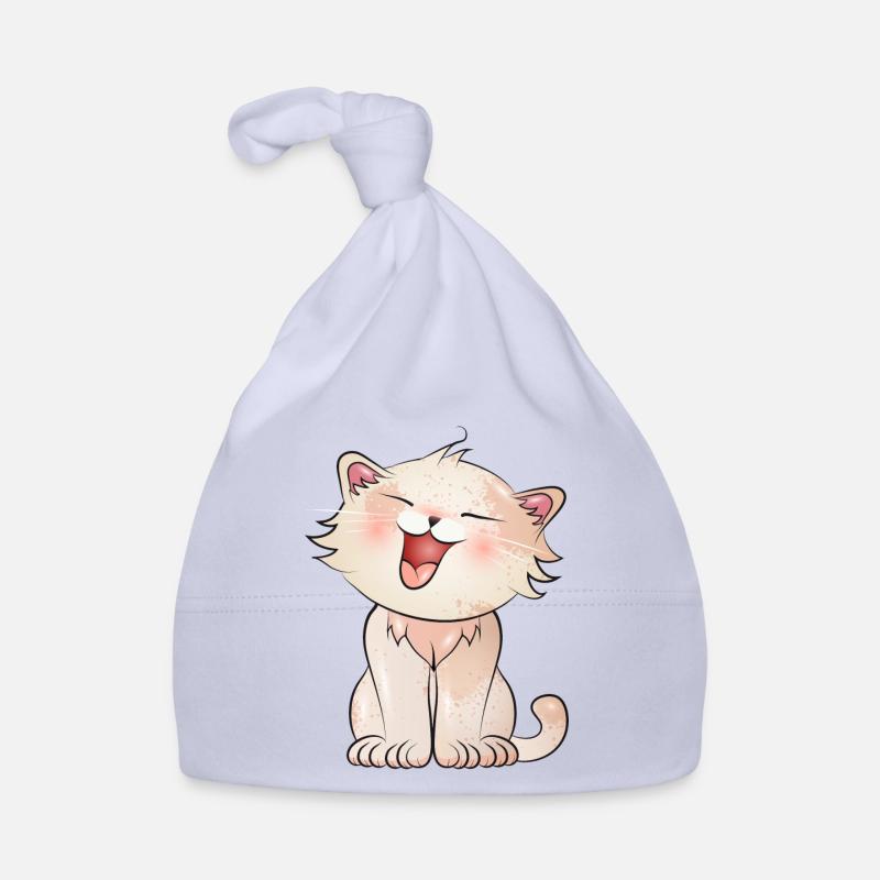 Mignon chat miaulé dans le style comique Bonnet bio Bébé