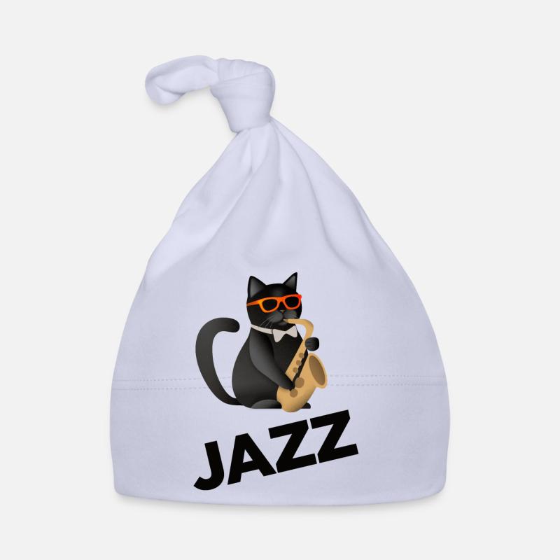 Jazz Cat Sax Organic Baby Cap