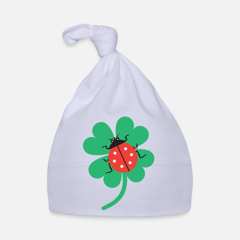 Cloverleaf with Ladybug Organic Baby Cap
