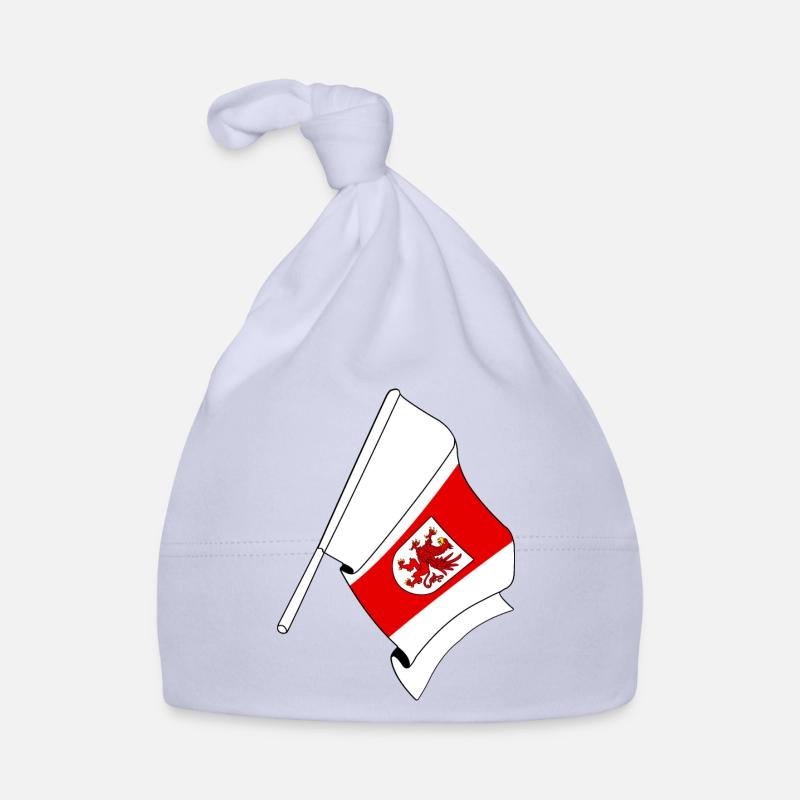 Drapeau : Poméranie occidentale, Pologne Bonnet bio Bébé