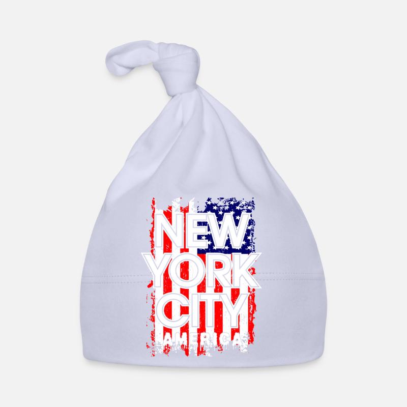 Conception de motif de drapeau de la ville de New York Bonnet bio Bébé