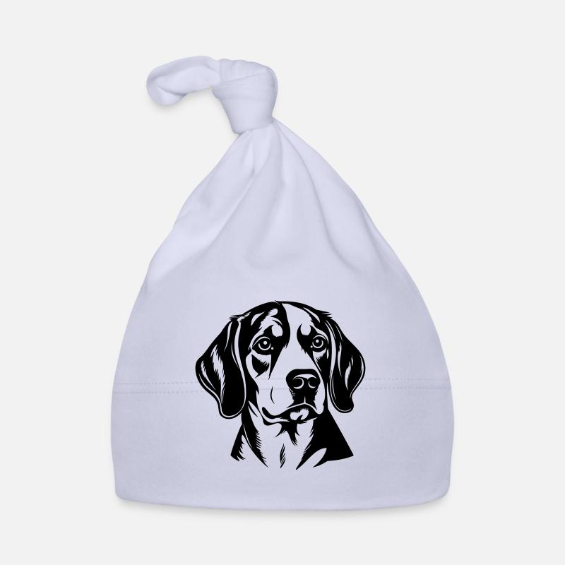Tête de chien Beagle Bonnet bio Bébé