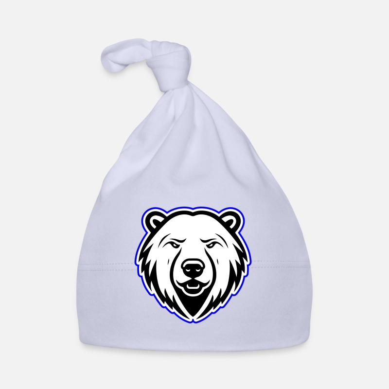 Polar Bear Head Polar Bear Organic Baby Cap