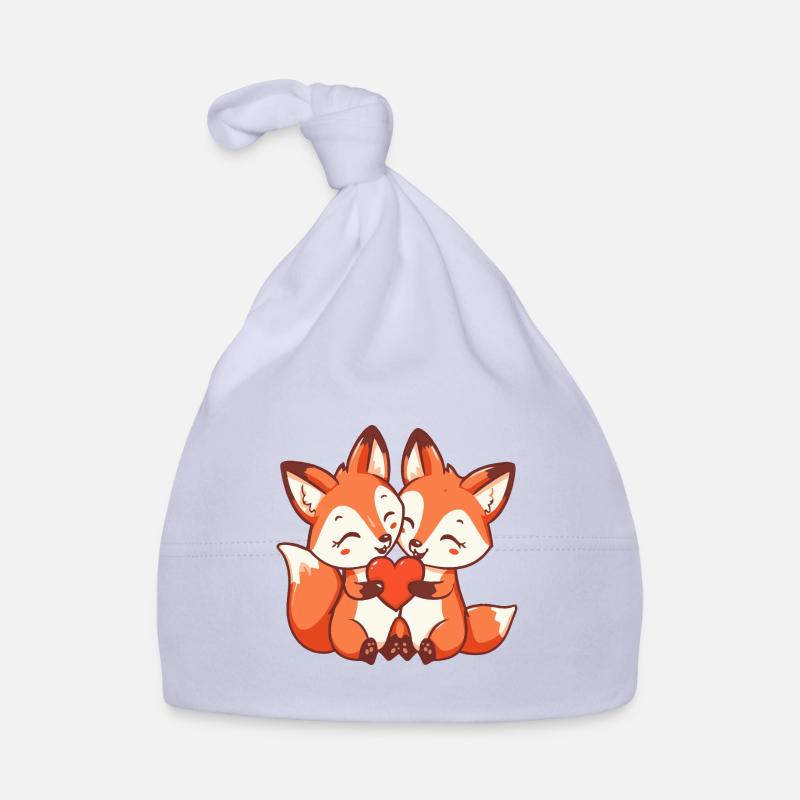 Fuchs Comic Paar Liebe Baby Bio-Mütze