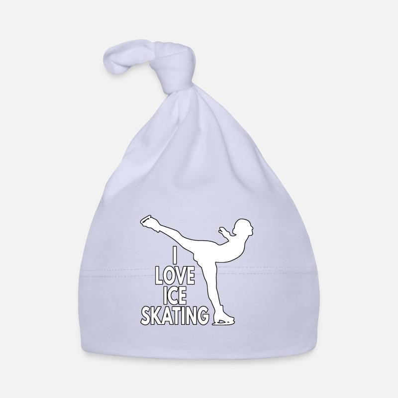 J’ADORE LE PATINAGE SUR GLACE - Bonnet bio Bébé - ciel