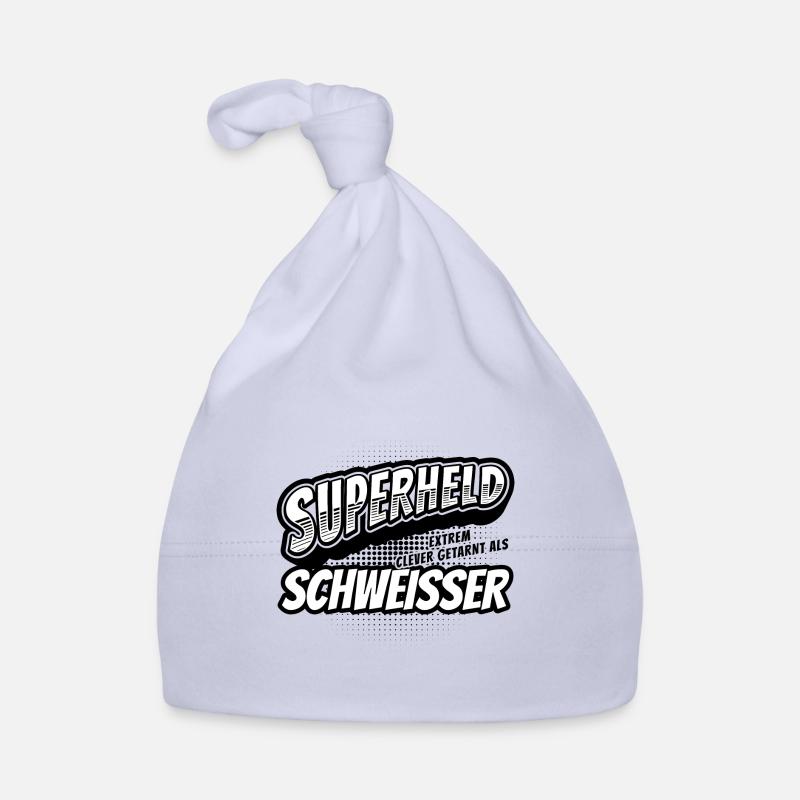 Superheld, clever getarnt als Schweisser Baby Bio-Mütze