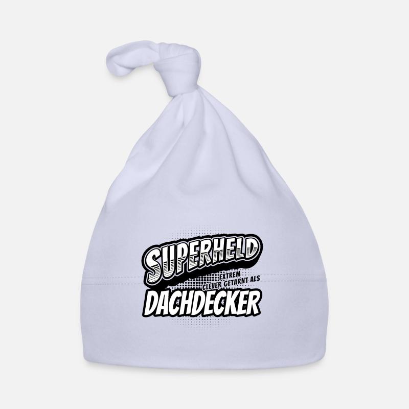 Superheld, clever getarnt als Dachdecker Baby Bio-Mütze