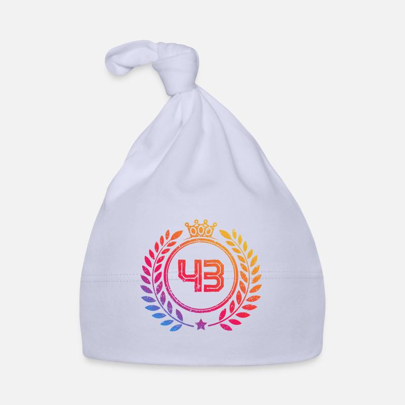 43 Number wreath Organic Baby Cap