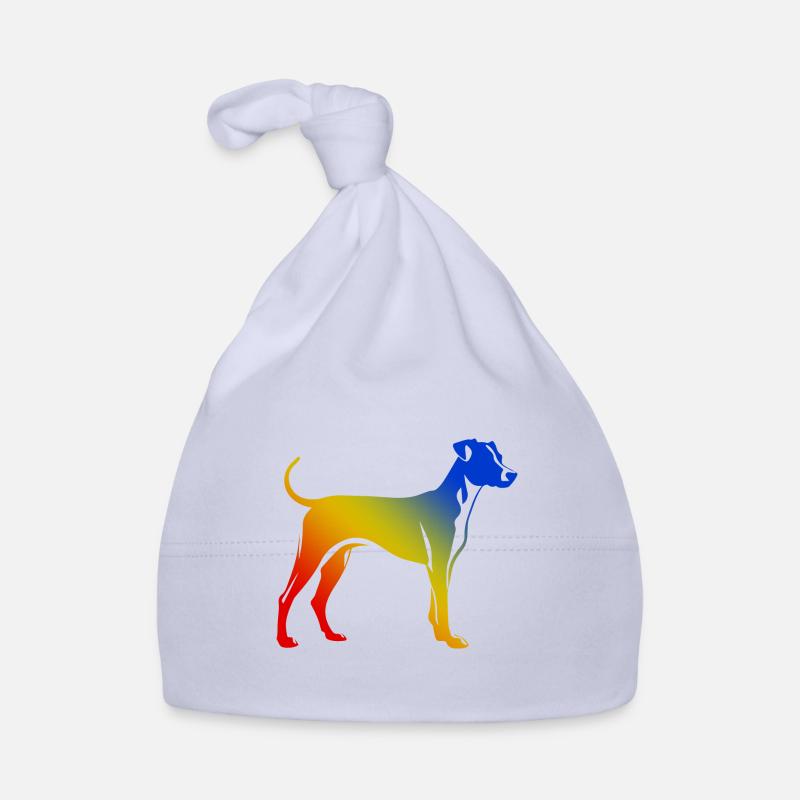 Whippet Chien Coloré Bonnet bio Bébé