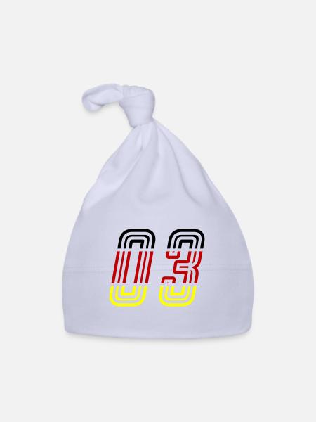 3 Zahl symbol Germany - Baby Bio-Mütze - Sky - Vorne