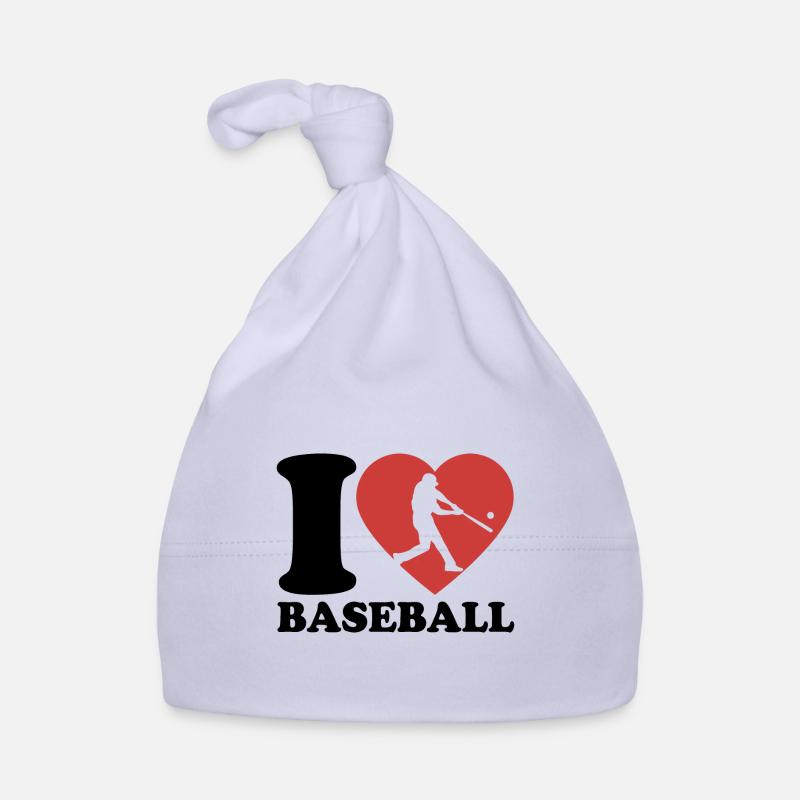J’aime le baseball - Coeur - Hobby Bonnet bio Bébé