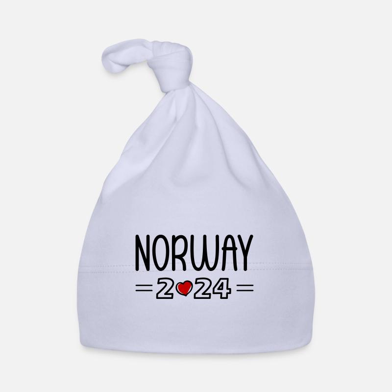 Norway 2024 Heart Organic Baby Cap