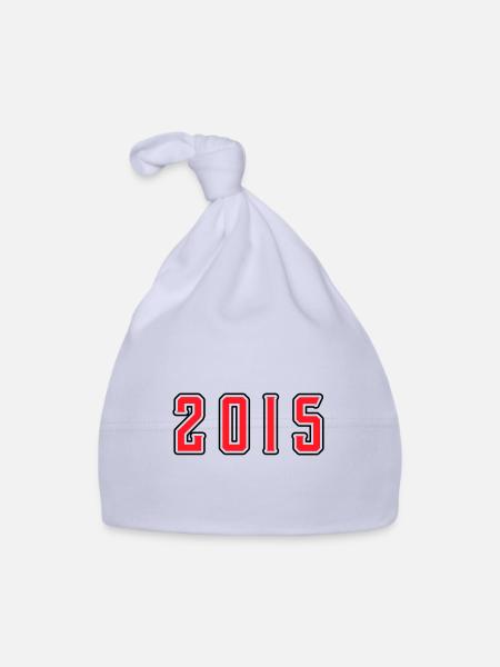 Anniversaire 2015 - Bonnet bio Bébé - ciel - Devant