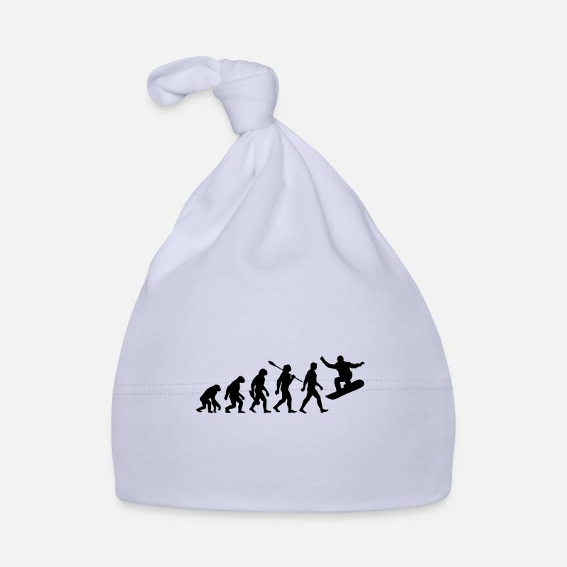 Evolution - Snowboard - Snowboarden - Wintersport Baby Bio-Mütze