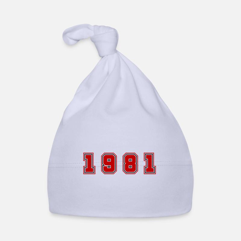 Numéro de l’année 1981 - Bonnet bio Bébé - ciel