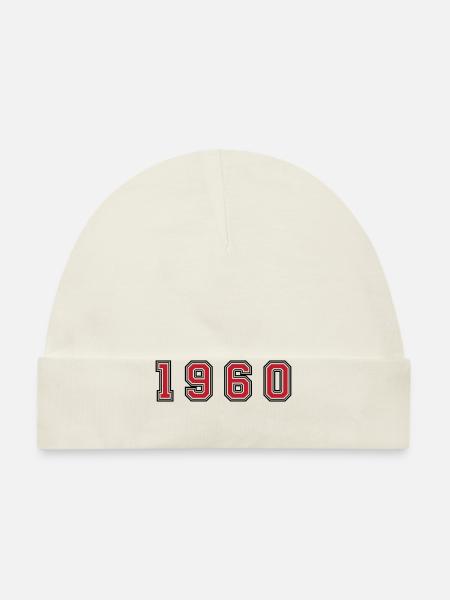 Numéro de l’année 1960 - Bonnet bio Bébé - ciel - Devant