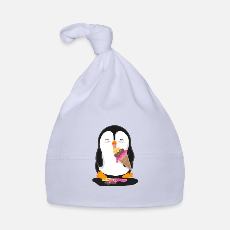 Pinguin isst Eiscreme Baby Bio-Mütze
