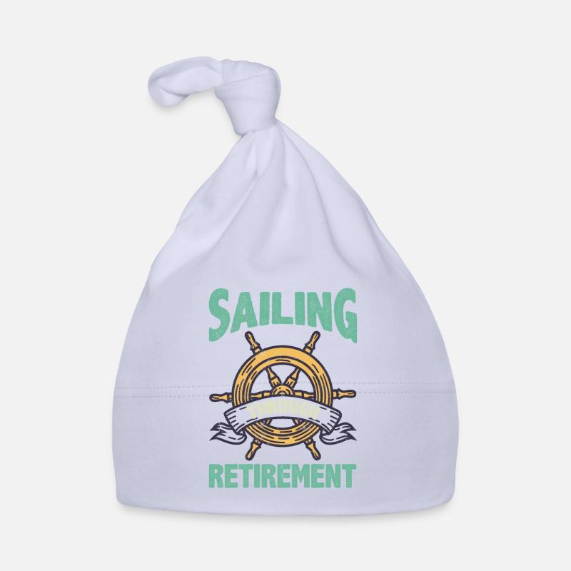 Sailing through retirement quote retirement Organic Baby Cap