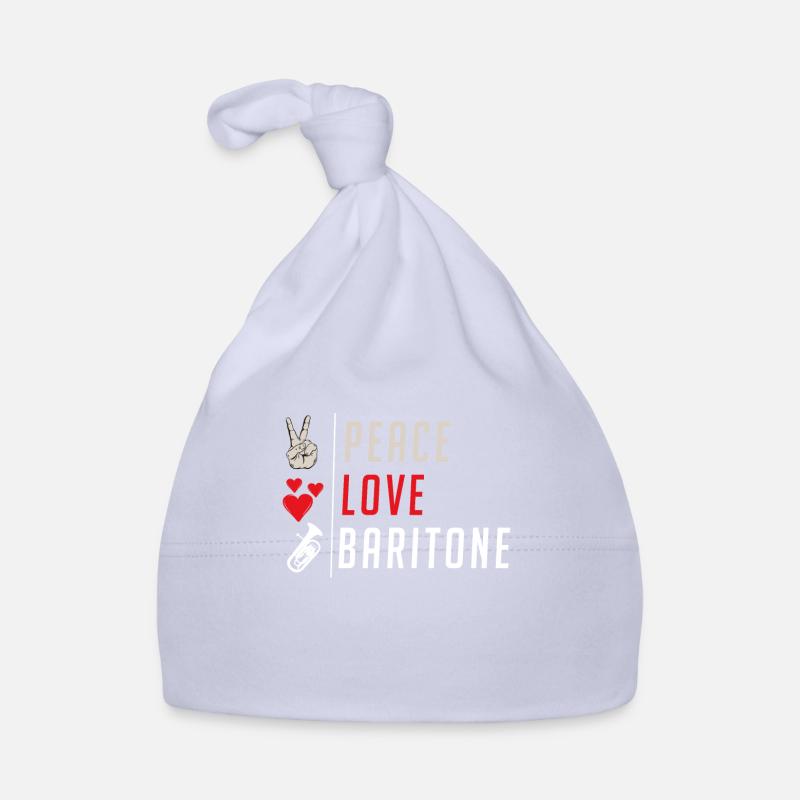 Peace Love Baritone Saxophone Bari sax Baby Bio-Mütze