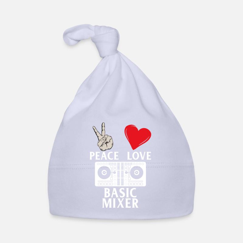 Peace Love Basic Mixer Dj Instrument Bonnet bio Bébé