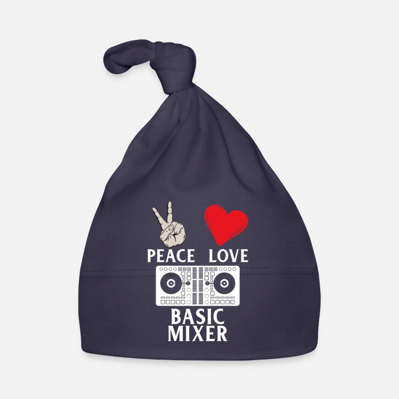 Peace Love Basic Mixer Dj Instrument Bonnet bio Bébé